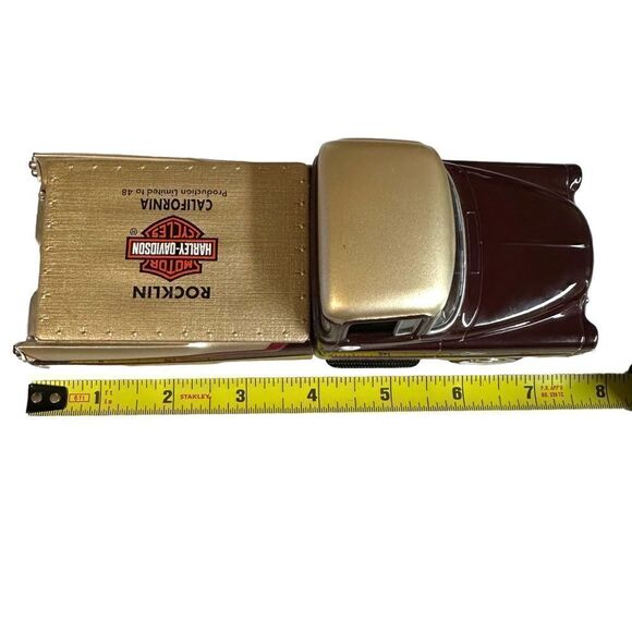 VTG ROCKLIN Harley Davidson Collectible Coin Bank 109 1957 Dodge NO KEY EUC! - Picture 14 of 14